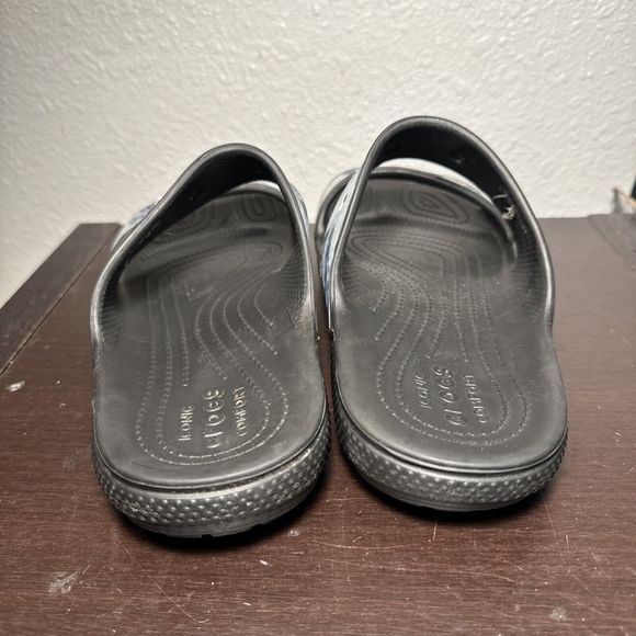 Womens Crocs Classic Slides Blue Tie Dye Slip On Sandals Slides Size 10 M - 12 W - Picture 4 of 6